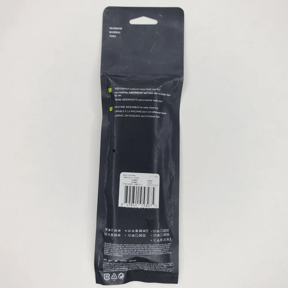 Nike Swoosh Headband Black & White - Picture 5 of 7